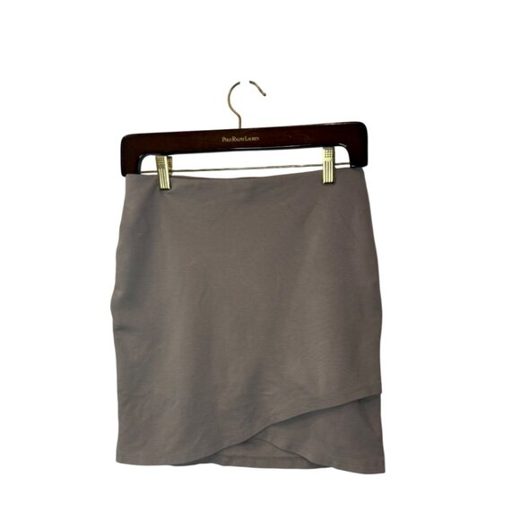 Talula tan grey mini skirt with asymmetrical hemline size S - Picture 1 of 3